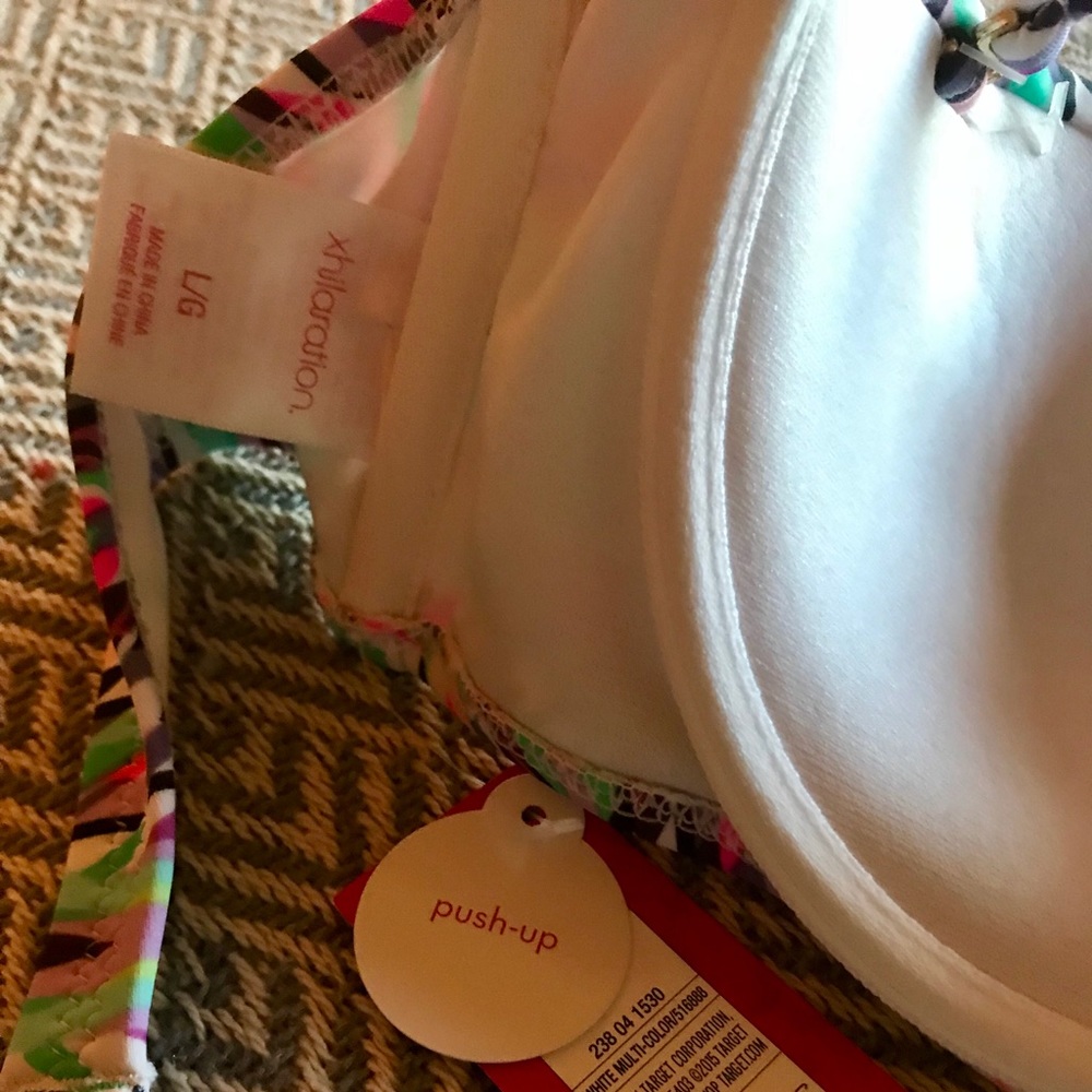 Multi-colored push-up bandeau style bikini top - Picture 2 of 3